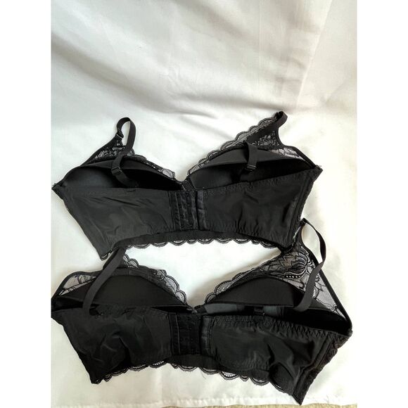 Maidenform Black Lace Sexy Overbust Bra Size 38D RN15763 Witchy Date Lingerie - Picture 6 of 8